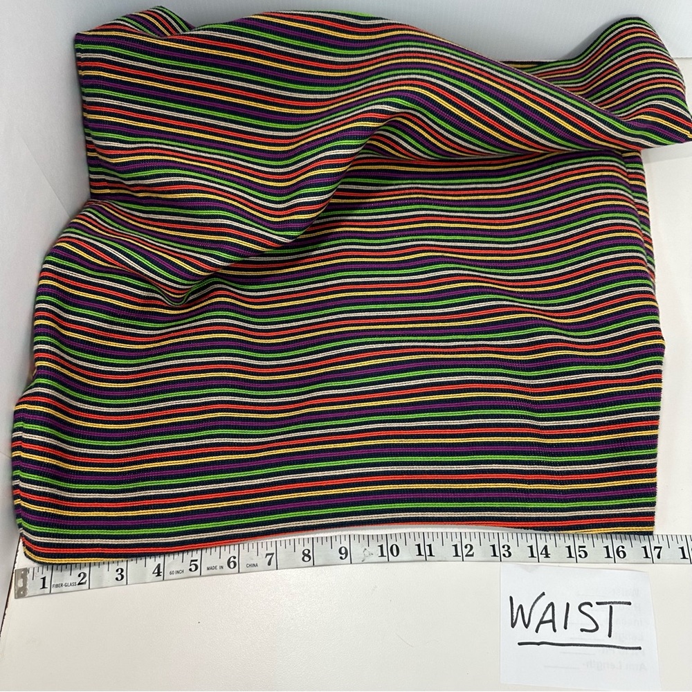 TALBOTS Skirt Size 12 colorful Striped Stretch Pencil Lined Back Zip bri… - Picture 7 of 8